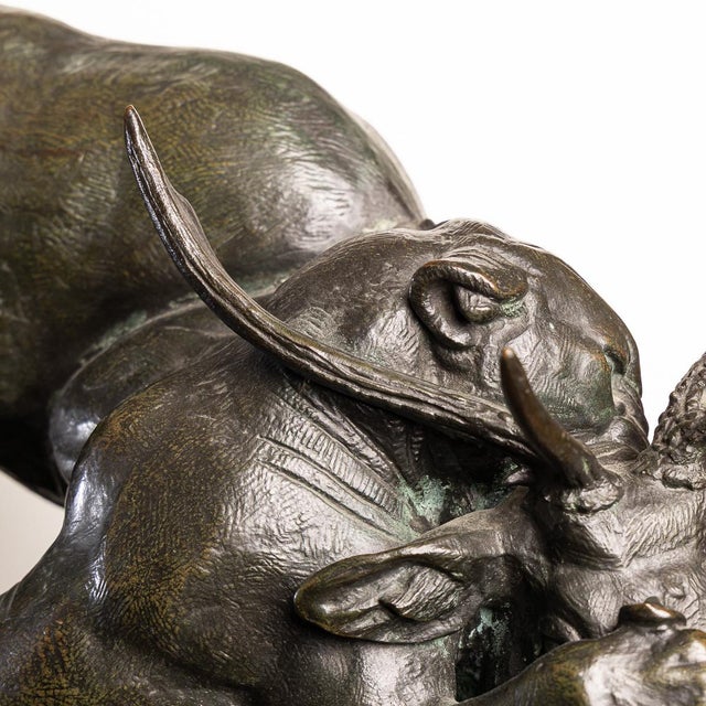 Antoine-Louis Barye, Panther & Stag Hunting Scene, 1800, Bronze For Sale - Image 16 of 18