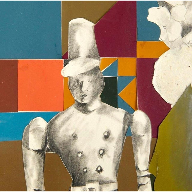 Mary Ingebrand-Pohlad, Mixed Media Modernist Painting Collage Nantucket Whirligig Americana Folk Art, c.1990's For Sale In Miami - Image 6 of 11