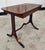 Mid Century Regency Style Mahogany Trestle Table With Pull-Out Trays and Brass Paw Feet For Sale - Image 4 of 9