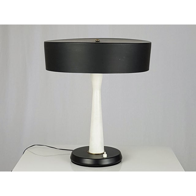 Mid-Century Modern Italian Metal and Brass Table Lamp, 1950s For Sale - Image 11 of 13
