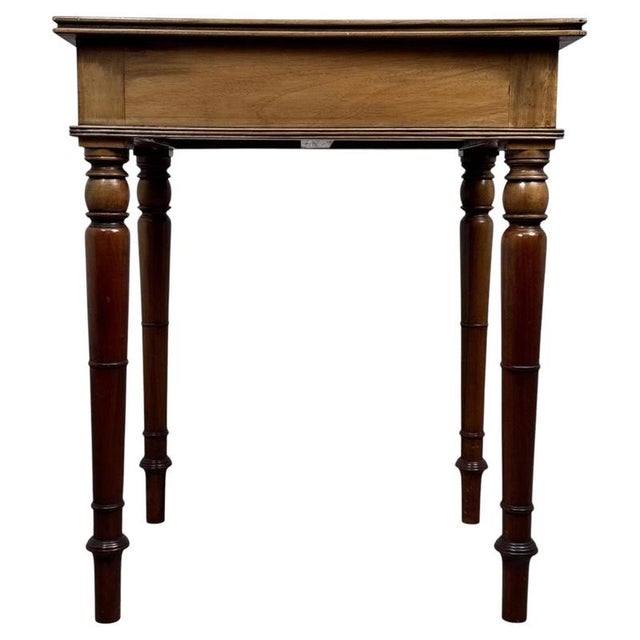 Wood Antique Early 20th Century English Mahogany Side Table For Sale - Image 7 of 12