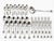 1950s Art Deco Silver-Plated Boréal Flatware Set for 12 by Luc Lanel for Christofle, 1950s, Set of 37 For Sale - Image 5 of 10