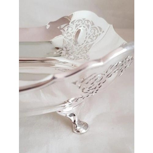 1920s Antique Sterling Silver Fruit Bowl from Atkin Brothers, Sheffield, 1923 For Sale - Image 5 of 18