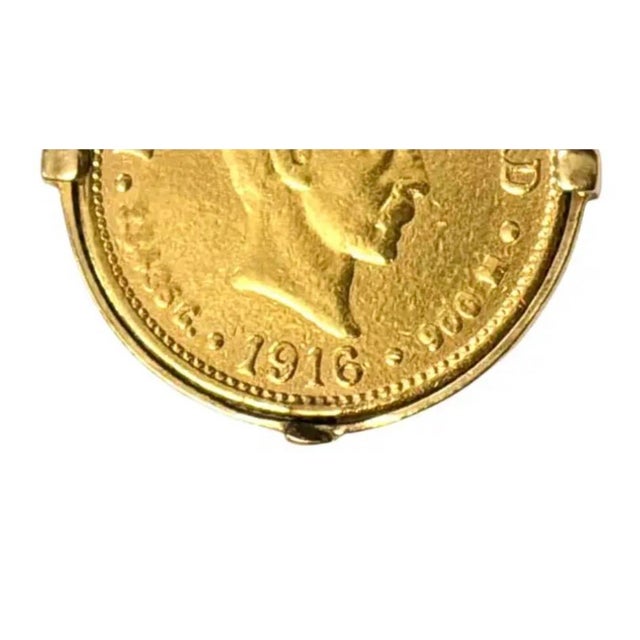 Vintage 14k Gold Cuban Dos Pesos Coin Pendant, 1916 For Sale - Image 4 of 8