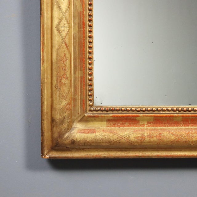 Wood Carved and Gilded Wooden Mirror, Italy, 19th Century For Sale - Image 7 of 10