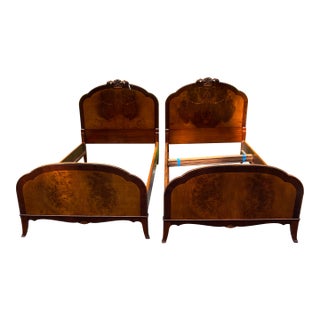 Vintage Pair of Twin Beds by Berkey and Gay For Sale
