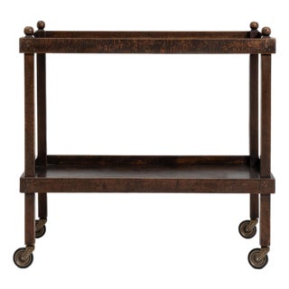 Mid-Century Modern Bar Cart On Casters For Sale