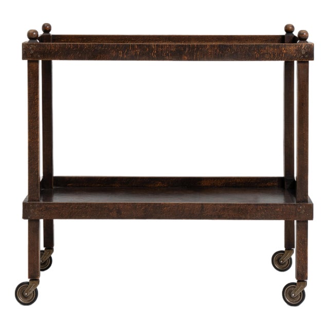 Mid-Century Modern Bar Cart On Casters For Sale