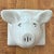White 1980s Folk Art Ceramic Pig Wall Hanging For Sale - Image 8 of 8
