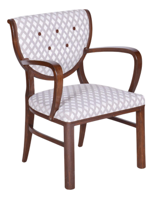 Art Deco Armchair in Beech & Upholstery, 1920s