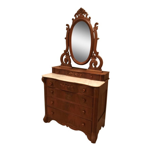 Antique Victorian Marble Top Dresser & Mirror Chairish