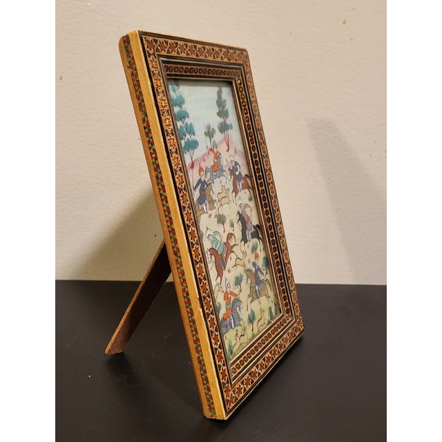 Framed Late 20th Century Persian Text and Illustration For Sale - Image 4 of 10