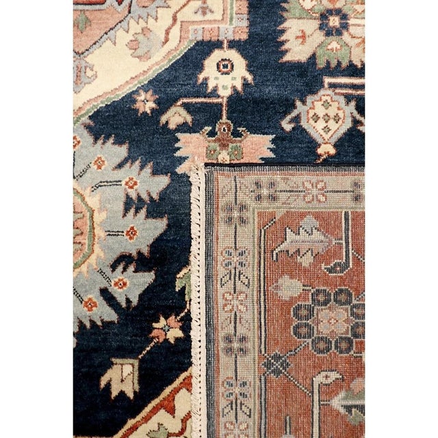2020s Serapi Wool Navy Area Rug- 8' 0'' X 10' 1'' For Sale - Image 5 of 7