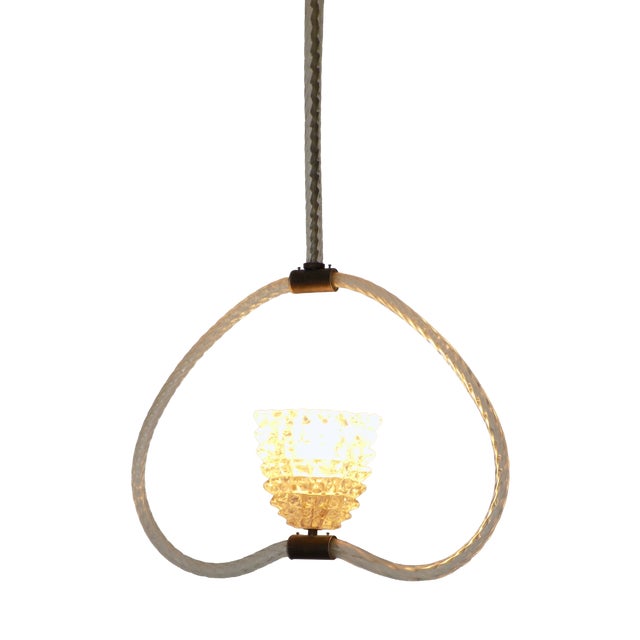 Vintage Pendant Lamp from Barovier & Toso, 1940s For Sale