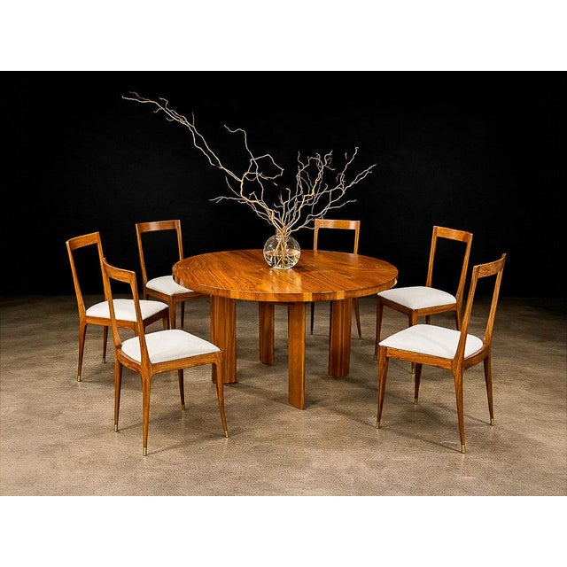 Round Dining Table in Caviúna Wood by Joaquim Tenreiro, Brazil, 1950s For Sale - Image 10 of 14