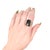 Modern Vintage 14k Gold & 'Crown of Silver' Psilomelain Gemstone Signet Style Ring For Sale - Image 3 of 12