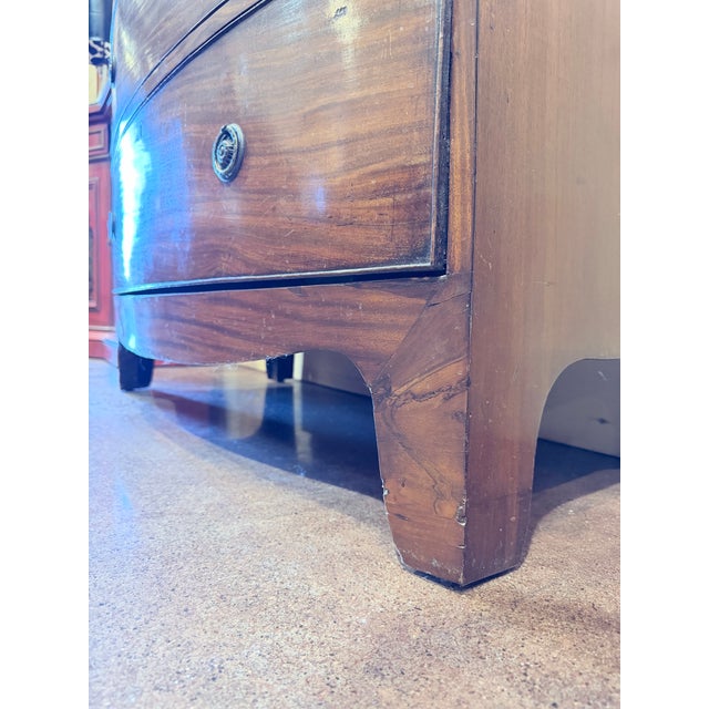 Antique Georgian Mahogany Bow Front Chest For Sale - Image 11 of 11