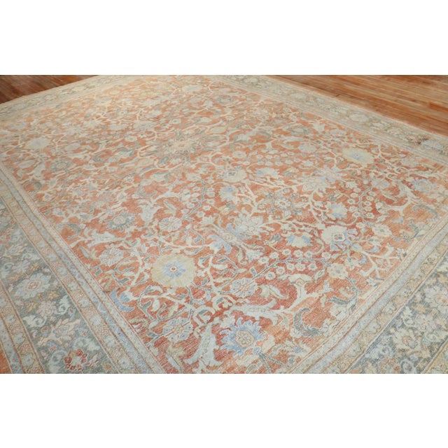 Antique Zabihi Collection Persian Mahal Rug - 10'6" x 14' For Sale - Image 9 of 11