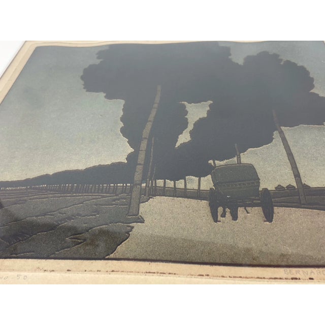 Signed Bernard Boutet De Monvel "La Carriole" 1912 Art Deco Etching Early #50/200 For Sale - Image 4 of 12