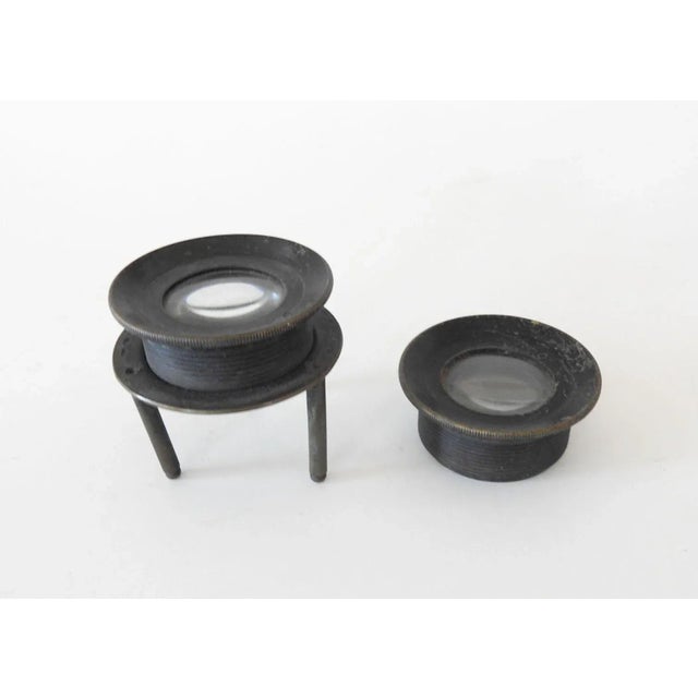 Black Antique Bausch & Lomb Map Chart Magnifying Glass For Sale - Image 8 of 8