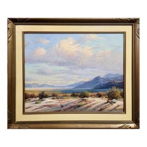 Paul Grimm -1958 California Desert During Springtime- Oil Painting