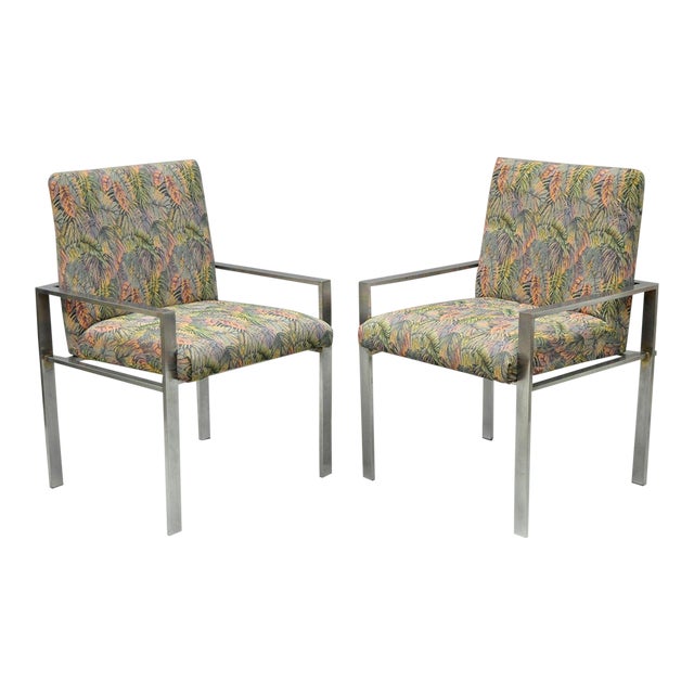 Pair Harvey Probber Attr Aluminum Lounge Arm Chairs Vintage Metal Mid Century Modern Chairish