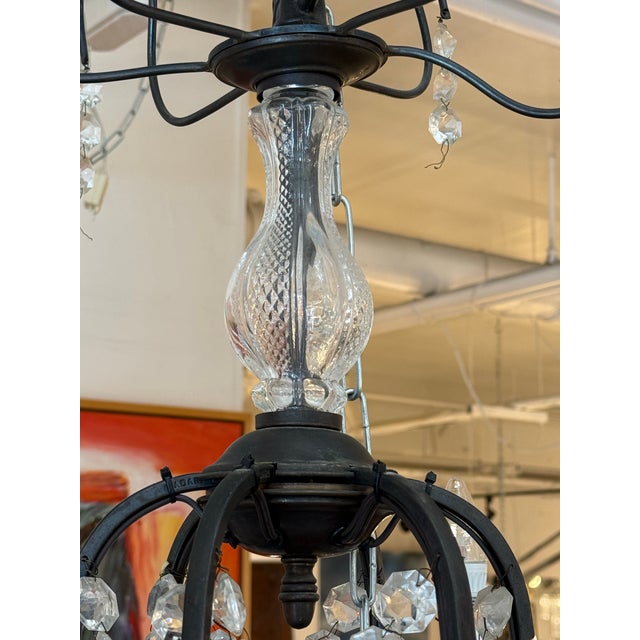 Metal Badari Lighting Eighteen-Light Crystal Chandelier, Vintage For Sale - Image 7 of 12