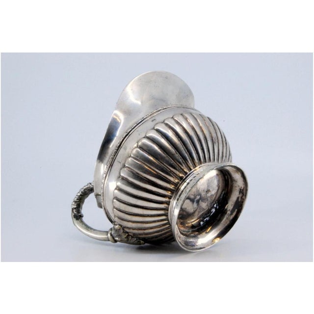 Creamer in Fluted Silver For Sale - Image 6 of 11