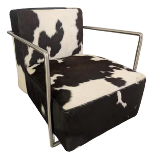 Vintage Flexform a.b.c. Reclining Cowhide Chair by Antonio Citterio Italy