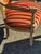 Louis XVI Cabriolet Armchair in Patinated Wood and Striped Velvet For Sale - Image 11 of 15