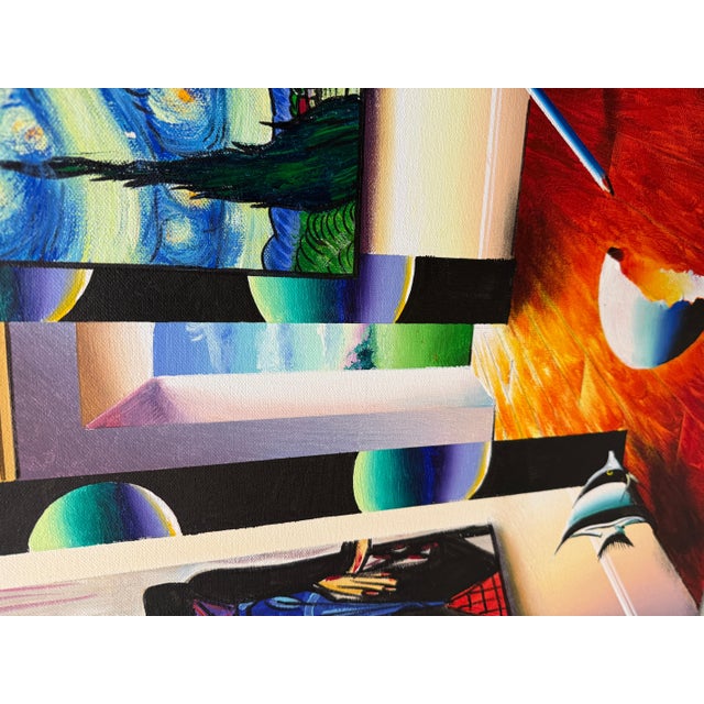Surrealist Painting by Noted Artist Ferjo For Sale - Image 13 of 15