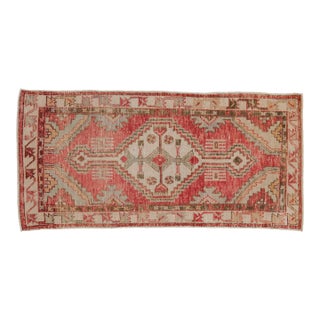 Vintage Distressed Oushak Rug Runner - 2'9" x 5'6" For Sale