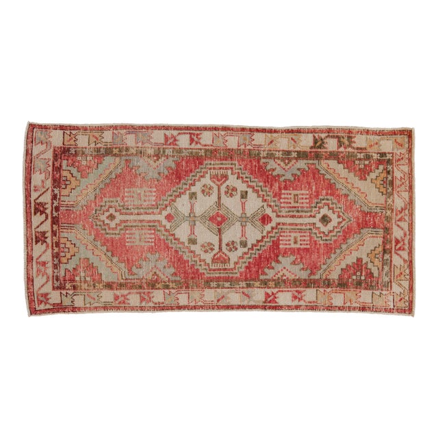 Vintage Distressed Oushak Rug Runner - 2'9" x 5'6" For Sale