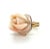 Late 20th Century Pink Coral Carved Rose 14k Yellow Gold Ring - Size 8 For Sale - Image 5 of 7