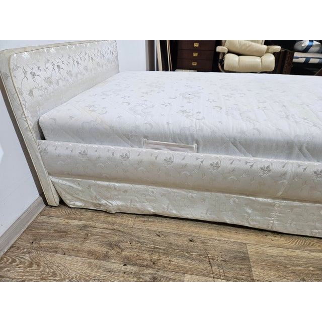 Vintage Single Upholstered Bed with Mattress and Frame, 1960s For Sale - Image 9 of 13