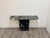 Black green marble table in good vintage condition