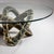 Brutalist Coffee Table with Bronze Base, Late 20th Century For Sale - Image 3 of 10