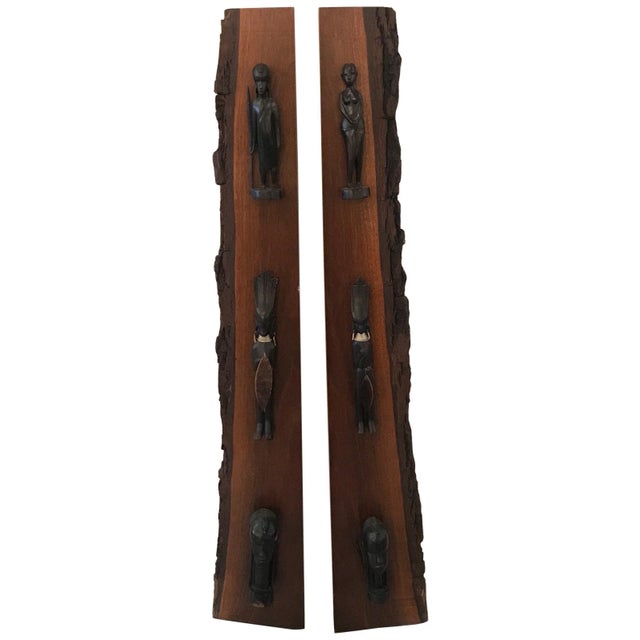 African Tribal Live Edge African Sculptural Panels - a Pair For Sale - Image 13 of 13