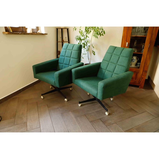 Set of Swivel Chairs on Casters, 1970s For Sale - Image 9 of 18