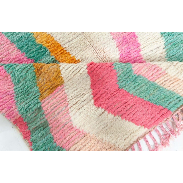 Early 21st Century Geometric Modern Tribal Waves Soft White Rug "Blush Dune" by Doris Leslie Blau For Sale - Image 5 of 9