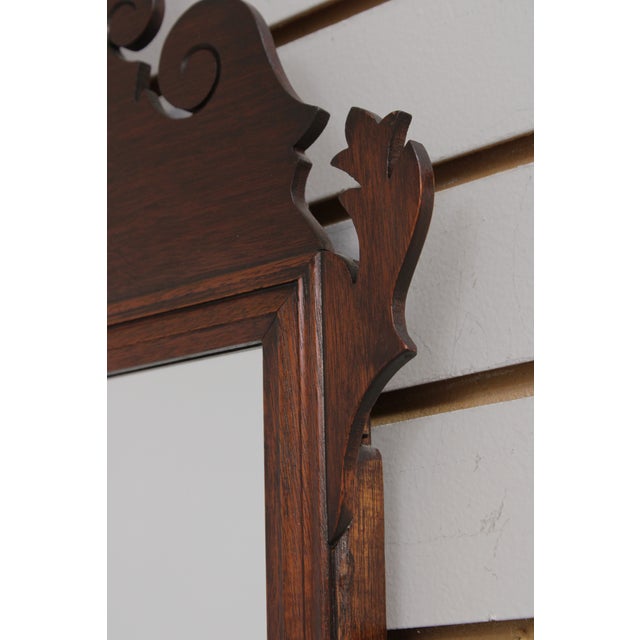 Brown Mahogany Colonial Williamsburg Reproduction Mirror For Sale - Image 8 of 13