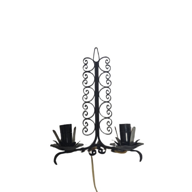 1970s Brutalist 2-Armed Wall Lamps, Poland, 1970s, Set of 2 For Sale - Image 5 of 7