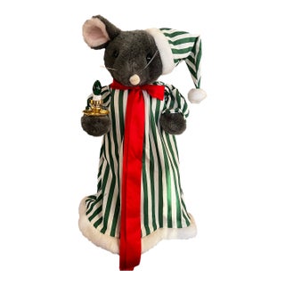 Vintage Christmas Mouse Decoration For Sale
