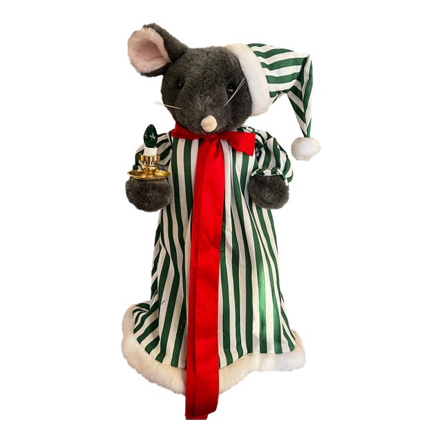 Vintage Christmas Mouse Decoration For Sale