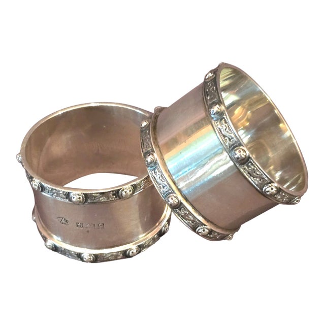 Mid 19th Century Sterling Silver Napkin Rings For Sale