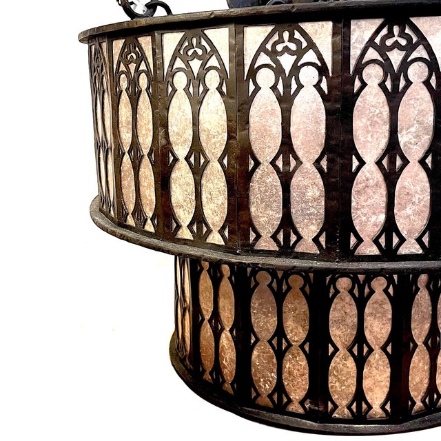 Massive gothic revival chandelier (two available). Custom crafted by Hacienda Lighting for the original bespoke customer....