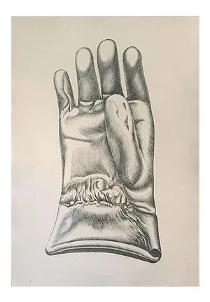 Black and White glove - Original Etching by Giacomo Porzano - 1972 1972