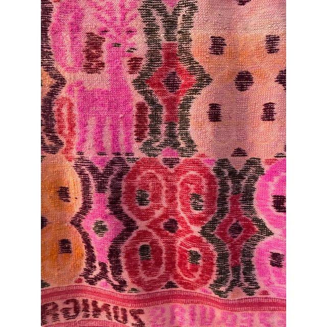 Magenta C. 1980 Vintage Peruvian Alpaca Wool Wall Tapestry (72" X 63") For Sale - Image 8 of 10