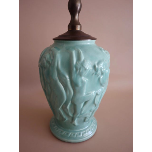 Art Deco 1930s Art Deco Grecian Muses Lamp For Sale - Image 3 of 7