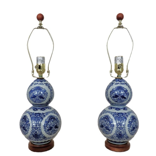 FREE SHIPPING ANYWHERE IN THE CONTINENTAL US! This is a fine pair of Ralph Lauren designer Chinoiserie table lamps with...